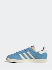 adidas Originals Light Blue Gazelle Trainers - Image 2 of 9