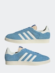 adidas Originals Light Blue Gazelle Trainers - Image 5 of 9