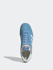 adidas Originals Light Blue Gazelle Trainers - Image 6 of 9