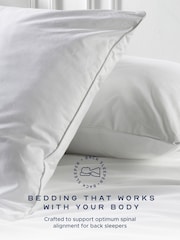 Snuggledown Snuggledown Luxuriously Cotton Medium Support Back Sleeper Pillows Pack Of 2 - Image 3 of 9