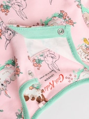 Rosa/Ecru - Cath Kidston Floral Baby 100% Cotton Sleepsuits 3 Pack - Bild 10 von 11