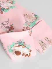 Rosa/Ecru - Cath Kidston Floral Baby 100% Cotton Sleepsuits 3 Pack - Bild 7 von 11