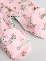 Rosa/Ecru - Cath Kidston Floral Baby 100% Cotton Sleepsuits 3 Pack - Bild 8 von 11