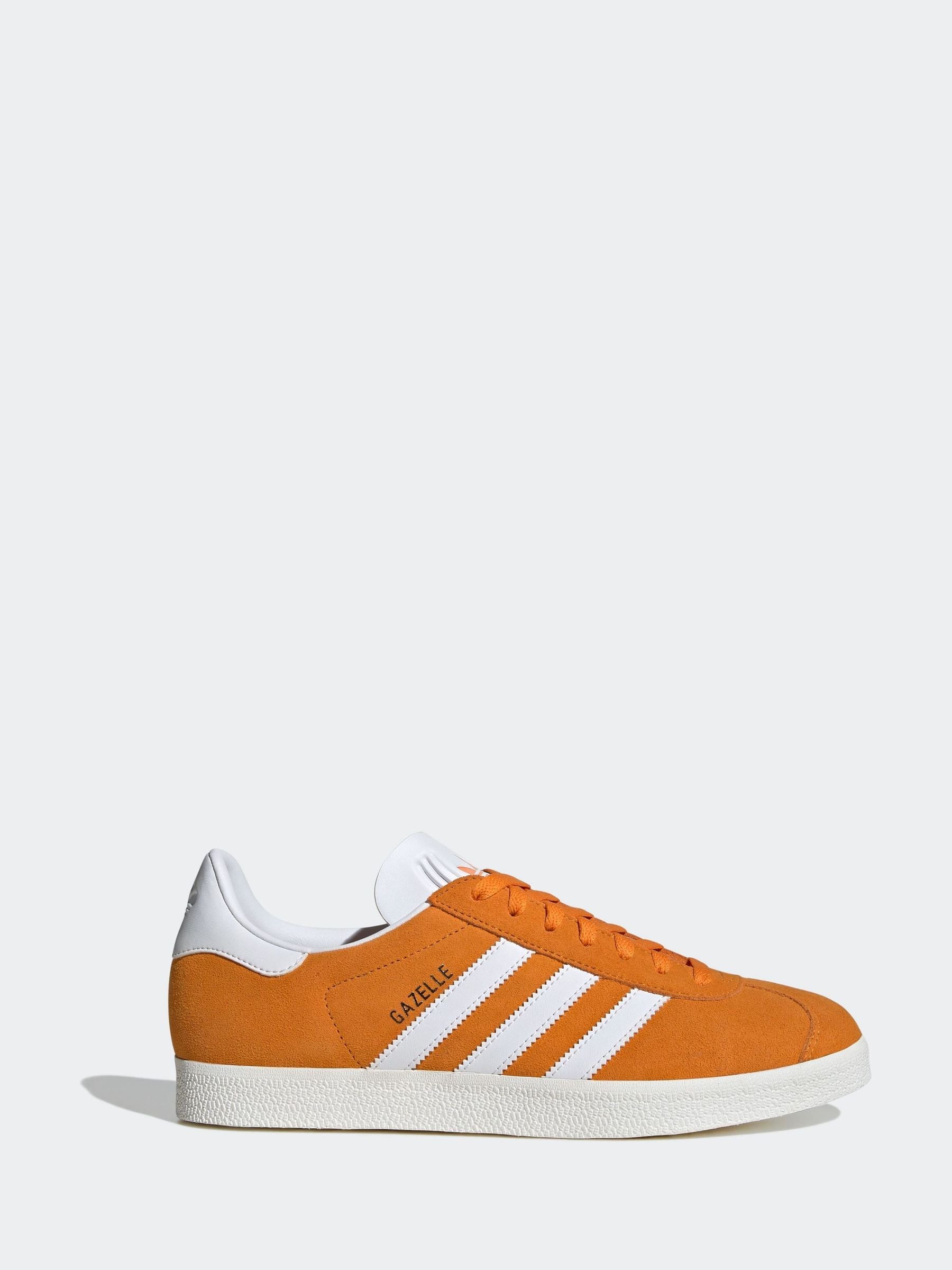 Adidas gazelle orange suede deals