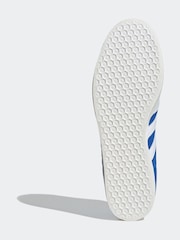 adidas Originals Blue/White Gazelle Trainers - Image 6 of 9