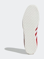 adidas Originals Red/White Gazelle Trainers - Image 7 of 8
