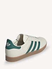adidas Originals Beige/Green Gazelle Trainers - Image 3 of 6