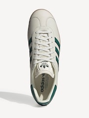 adidas Originals Beige/Green Gazelle Trainers - Image 4 of 6