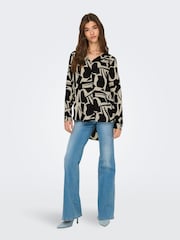 ONLY Black Long Sleeve Graphic Print Shirt - Image 3 of 6