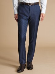 Charles Tyrwhitt Blue Slim Fit Italian Luxury Suit: Trousers - Image 3 of 3