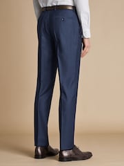 Charles Tyrwhitt Blue Slim Fit Twill Business Suit: Trousers - Image 2 of 4