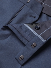 Charles Tyrwhitt Blue Slim Fit Twill Business Suit: Trousers - Image 4 of 4