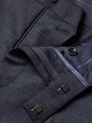 Charles Tyrwhitt Blue Seasonal Design Check SF Trousers - Image 4 of 4