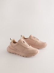 Rosa nude - Forever Comfort® Leather Wedge Lace Up Trainers - Imagen 6 de 10