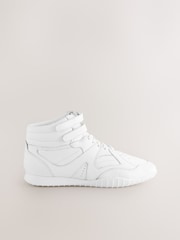 self. White Leather High-top Lace Up Trainers - Image 6 of 8