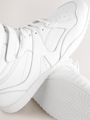 self. White Leather High-top Lace Up Trainers - Image 7 of 8