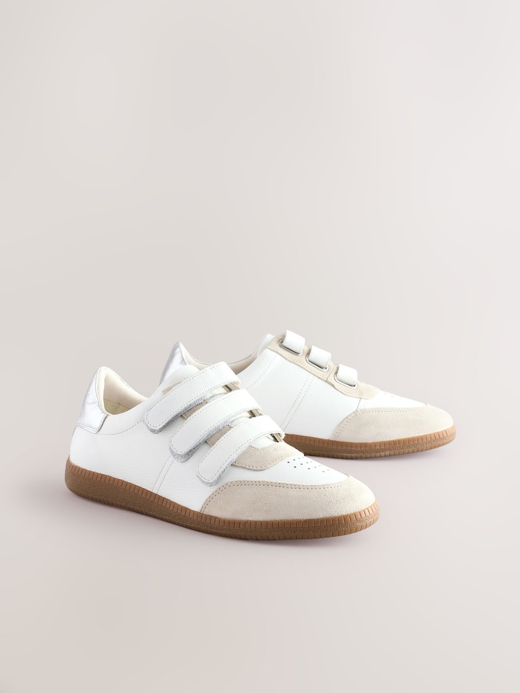 Blanco - Zapatillas deportivas finas de cuero con cierre de Velcro de Forever Comfort® - Imagen 2 de 6 Blanco - Zapatillas deportivas finas de cuero con cierre de Velcro de Forever Comfort® - Imagen 2 de 6