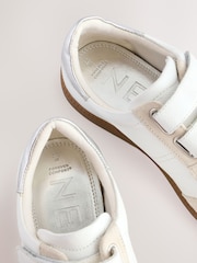 Белый - Forever Comfort® Leather Touch Fastening Slim Trainers - Image 4 of 6