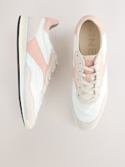 Neutral Forever Comfort® Slim Panel Detail Lace-Up Trainers - Image 1 of 10