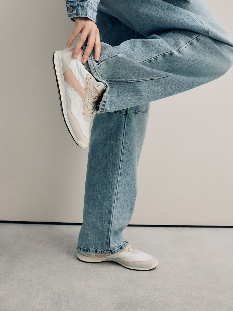 Neutral Forever Comfort® Slim Panel Detail Lace-Up Trainers - Image 4 of 10