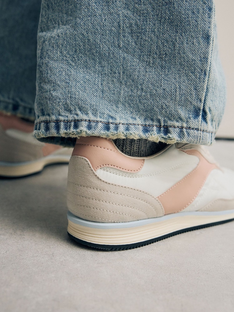Neutral Forever Comfort® Slim Panel Detail Lace-Up Trainers - Image 5 of 10