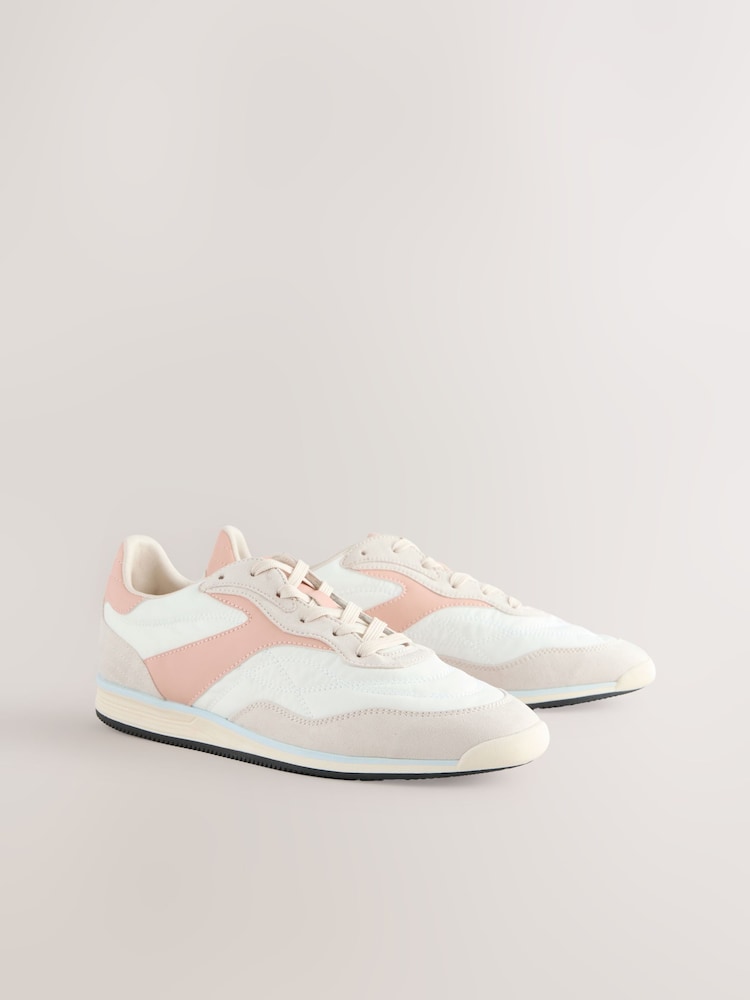 Neutral Forever Comfort® Slim Panel Detail Lace-Up Trainers - Image 7 of 10