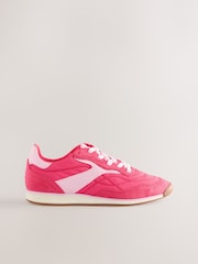 Coral Pink Forever Comfort® Slim Panel Detail Lace-Up Trainers - Image 5 of 7