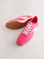 Coral Pink Forever Comfort® Slim Panel Detail Lace-Up Trainers - Image 6 of 7