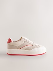 Red Forever Comfort® Panelled Retro Lace-Up Trainers - Image 6 of 9