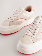 Red Forever Comfort® Panelled Retro Lace-Up Trainers - Image 8 of 9