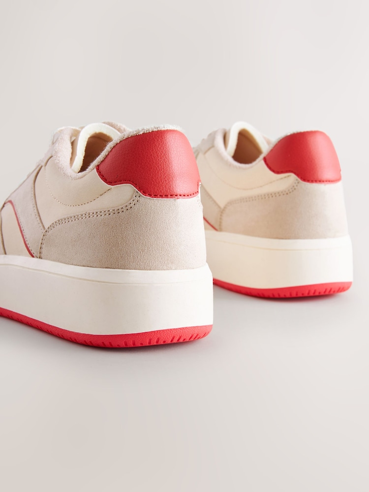 Rojo - Zapatillas de deporte retro con cordones y paneles Forever Comfort® - Imagen 9 de 9 Rojo - Zapatillas de deporte retro con cordones y paneles Forever Comfort® - Imagen 9 de 9