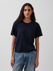 Gap Navy Supima® Cotton Relaxed T-Shirt - Image 1 of 4