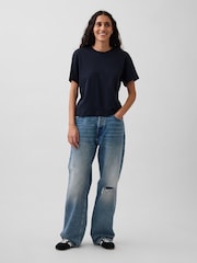 Gap Navy Supima® Cotton Relaxed T-Shirt - Image 3 of 4