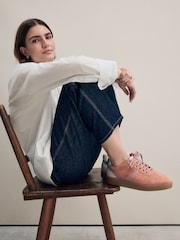 Кораллово-розовый - Кроссовки Forever Comfort ® из кожи на толстой подошве со шнуровкой - Image 3 of 11