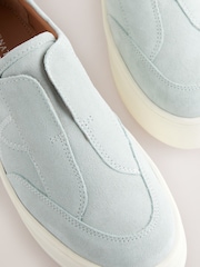 أزرق - حذاء رياضي جلد سهل اللبس بتصميم ضخم مرتفع بكعب عريض Signature من Forever Comfort® - صورة 10 من 10