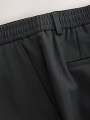Black Slim Fit Smart Motionflex Trousers with Internal Drawcord - Image 10 of 10