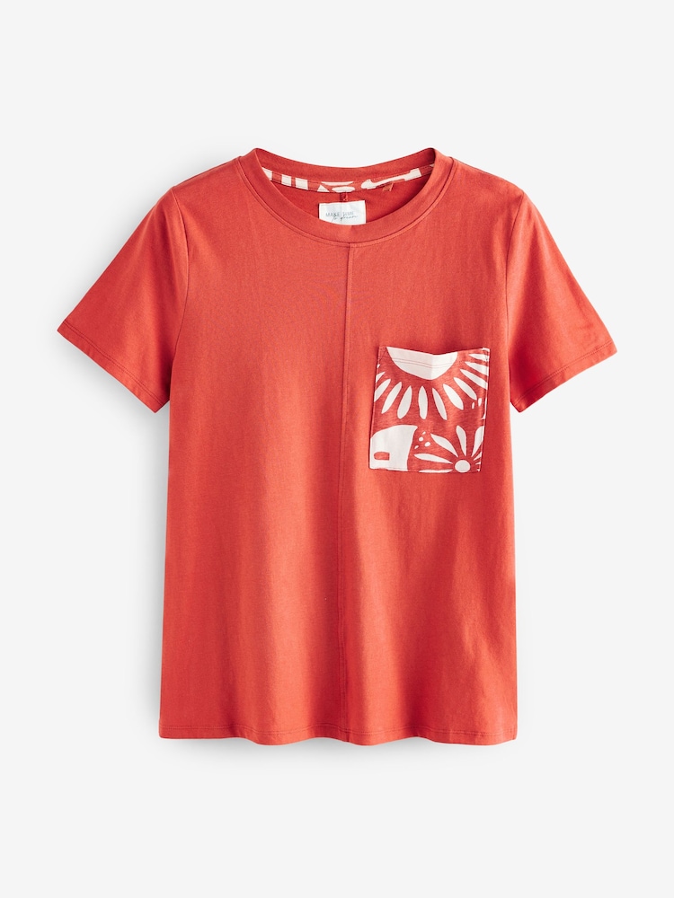 Rust Brown Abstract 100% Cotton Short Sleeve Pyjamas - Image 6 of 9