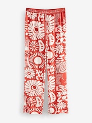 Rust Brown Abstract 100% Cotton Short Sleeve Pyjamas - Image 7 of 9