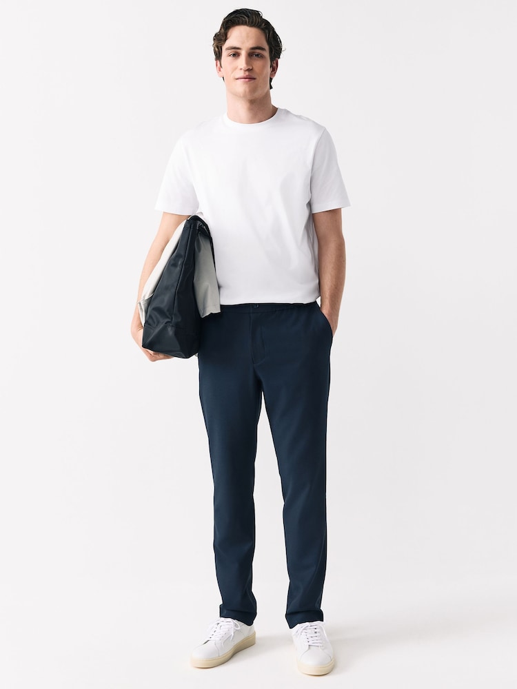 Marineblau/blau - Smart-Motionflex-Hose in Slim-Fit-Passform mit internem Kordelzug - Image 4 of 6