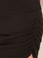 Lipsy Black Teen Sleeveless Jersey Textured Bodycon Dress (9-16yrs) - Image 3 of 4