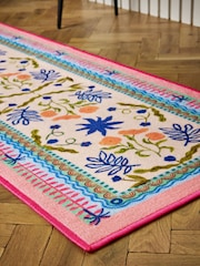 Multi Washable Bright Floral Print Runner - Image 3 of 5