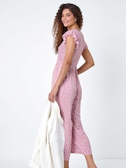Rosa - Roman Polka Dot Shirred Jumpsuit - Imagen 2 de 5