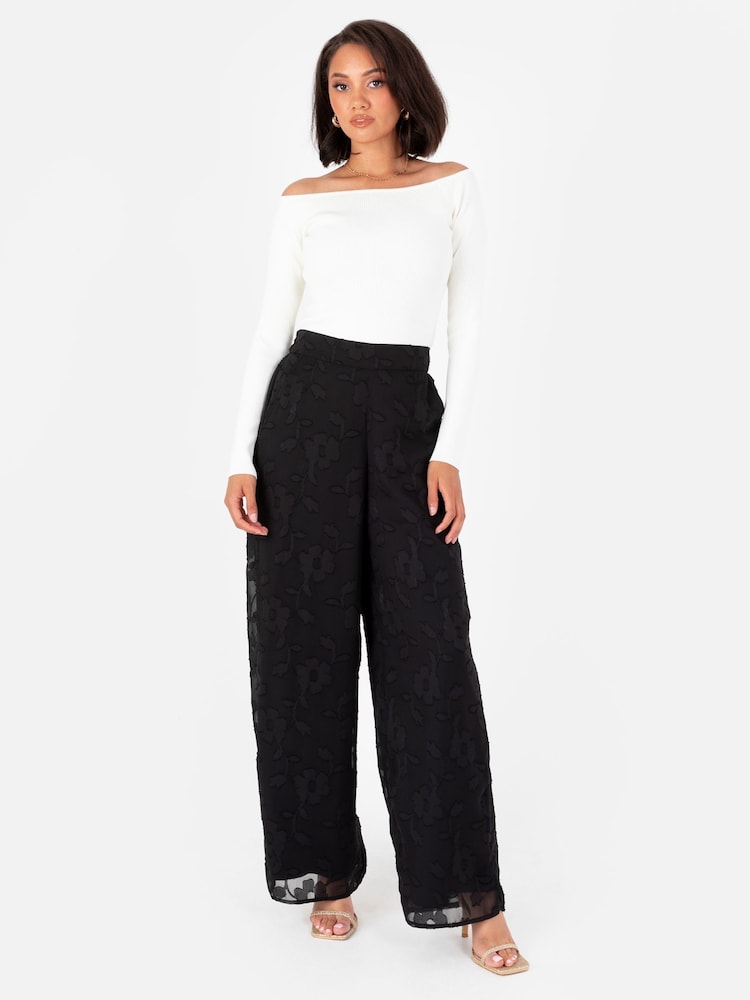 Lovedrobe Burnout Palazzo Trousers - Image 2 of 5