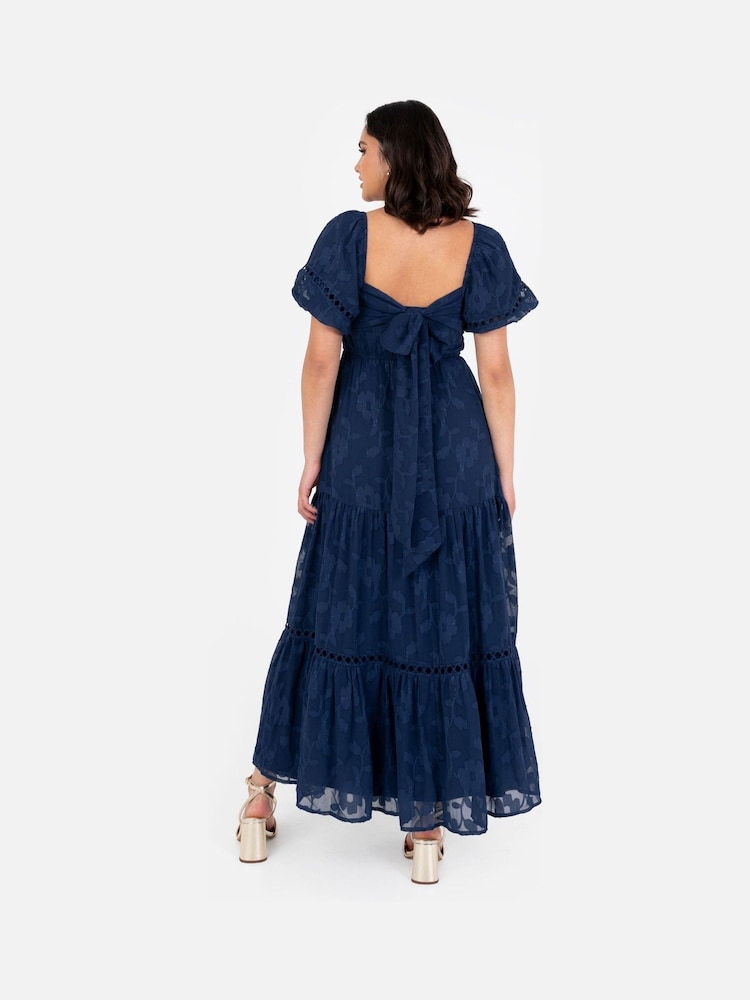 Lovedrobe Burnout Puff Sleeve Maxi Dress - Image 2 of 5