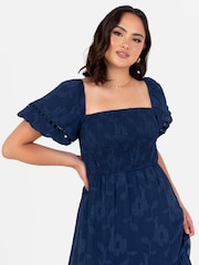 Lovedrobe Burnout Puff Sleeve Maxi Dress - Image 3 of 5