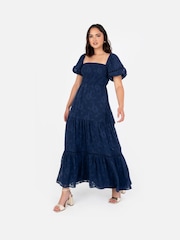 Lovedrobe Burnout Puff Sleeve Maxi Dress - Image 4 of 5