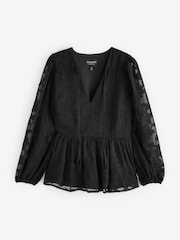 Lovedrobe Burnout Long Sleeve Top - Image 5 of 6