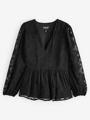 Lovedrobe Burnout Long Sleeve Top - Image 6 of 6