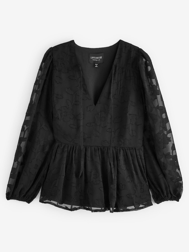 Lovedrobe Burnout Long Sleeve Top - Image 6 of 6