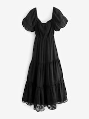Lovedrobe Burnout Puff Sleeve Maxi Dress - Image 6 of 6
